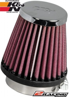 KN univerzální filtr kulatý kuželový RC-1060 vstup 49 výška 76 mm s chromovým topem