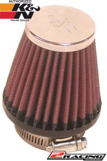 KN univerzální filtr kulatý kuželový RC-1090 vstup 48 výška 76 mm s chromovým topem