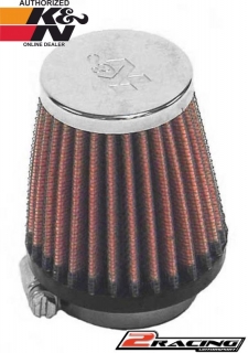 KN univerzální filtr kulatý kuželový RC-2290 vstup 40 výška 76 mm s chromovým topem