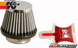 KN univerzální filtr kulatý kuželový RC-2490 vstup 43 výška 60 mm s chromovým topem