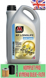 Motorový olej Premium Millers Oils XF Longlife C2 5w30 5 L 62295