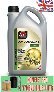 Motorový olej Premium Millers Oils XF Longlife 5w40 5 L 76405