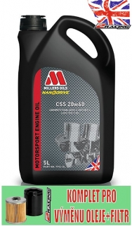 Polosyntetický motorový olej Nanodrive Millers Oils CSS 20w60 5 L 79525