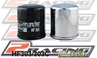 Olejový filtr HF303C značky Hiflo filtro Honda, Kawasaki, Polaris, Yamaha-CHROMOVÝ