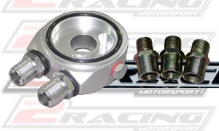 Příruba pod olejový filtr pro montáž chladiče oleje - sendvič - M18x1.5, M20x1.5, M22x1.5, 3/4-16UNF