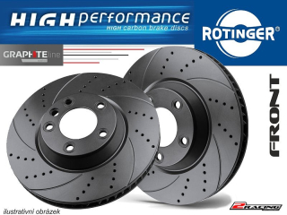Přední sportovní brzdový kotouč Audi, VW, Škoda, Seat 280/22mm 5x100 - 2544HP-GL