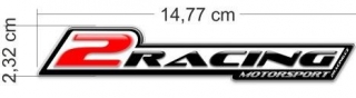 Samolepka 2Racing Motorsport 9,7cm- obtisk na moto nebo auto -laminovaný