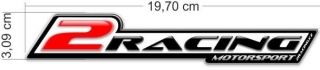 Samolepka 2Racing Motorsport 19,7cm- obtisk na moto nebo auto -laminovaný