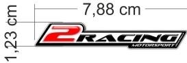 Samolepka 2Racing Motorsport 7,8cm- obtisk na moto nebo auto -laminovaný