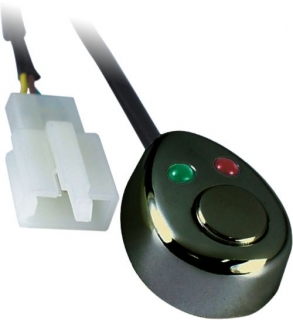 Tlačítkový spínač s LED zelená/červená 12/24V