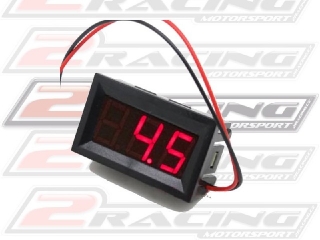 Voltmetr digi LED na motorku, auto -panelový ukazatel dobíjení a baterie 4,5V až 100V -červené LED