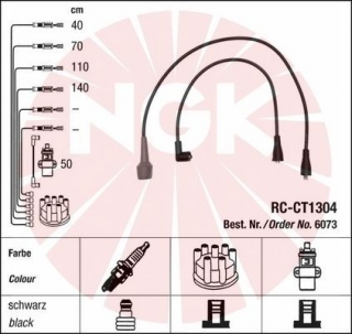 Zapalovací kabely NGK Citroen GSA 1.3 (09.79-02.87) RC-CT1304 6073 (sada)