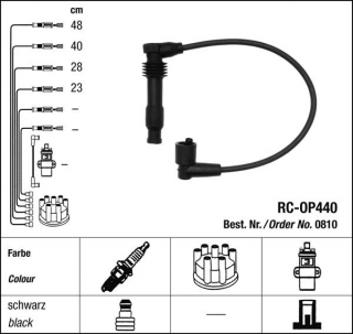 Zapalovací kabely NGK Daewoo Leganza 2.0 (01.01-12.02) RC-OP440 810 (sada)