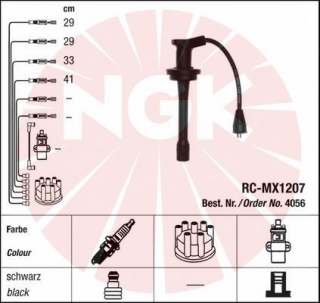 Zapalovací kabely NGK GAZ (Volha) Gazel 2.3 (06.00-) RC-MX1207 4056 (sada)