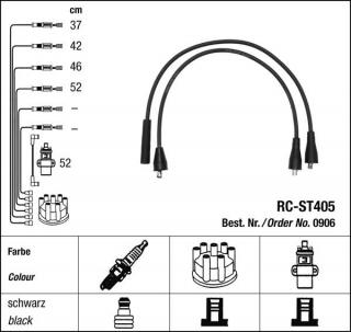 Zapalovací kabely NGK Lada 1300 1.3 (10.74-10.79) RC-ST405 906 (sada)