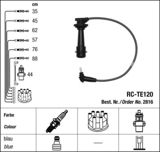 Zapalovací kabely NGK Lexus GS 300 3.0 (03.93-08.97) RC-TE120 2816 (sada)