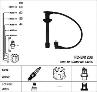 Zapalovací kabely NGK Nissan Almera 2.0 (08.00-05.03) RC-EN1208 44265 (sada)