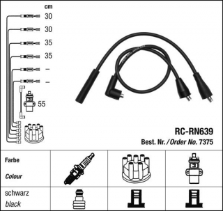 Zapalovací kabely NGK Renault 4 1.1 GTL (02.78-03.84) RC-RN639 7375 (sada)