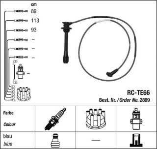 Zapalovací kabely NGK Toyota 4 Runner 3.4 (11.95-06.99) RC-TE66 2899 (sada)