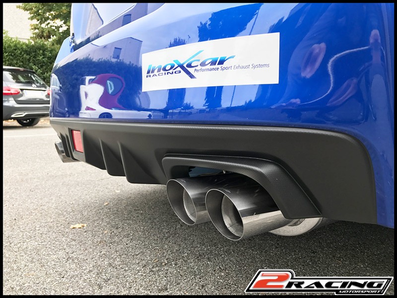 Zadní bez s tlumiče společně skoncovka 2 x průměru 90 Racing P+L Inoxcar racing SUIM.36.RA