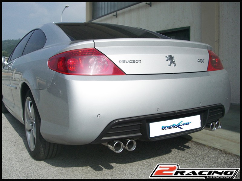 DUPLEX Zadní tlumič koncovkou výfuku 2 x průměru 80 Racing Inoxcar racing TWPE.27.RA