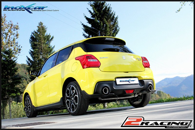 Zadní tlumič s koncovkou o průměru 100 X-RACE P+L Inoxcar racing SUSW.04.XR10