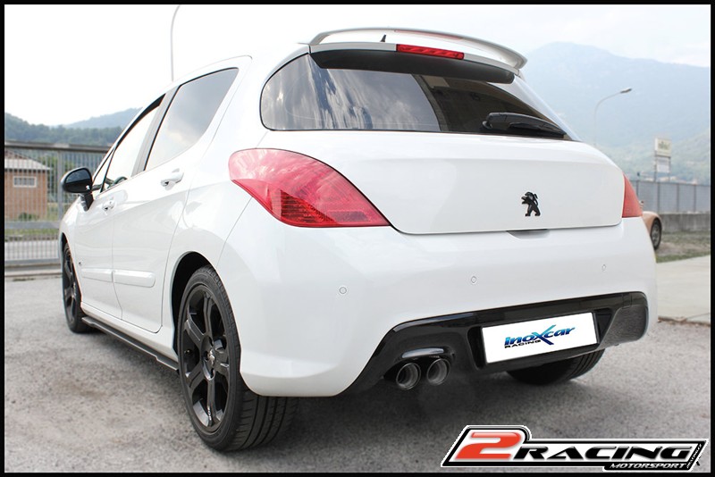 Zadní tlumič koncovkou výfuku 2 x průměru 80 X-RACE Inoxcar racing PE308.01.XR80