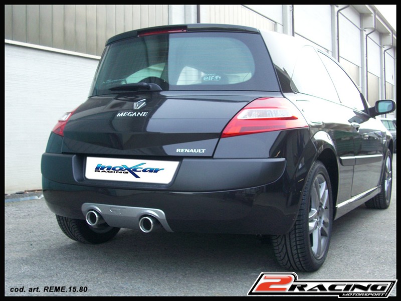 Stainless steel Zadní exhaust společně sCENTRAL tail pipe 2 x průměru 80 Inoxcar racing REME.15.80