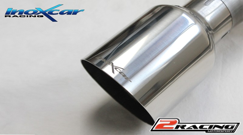 Zadní výfuk bez tlumiče s koncovkou průměr 100 Racing P+L Inoxcar racing AUTT.08.RA