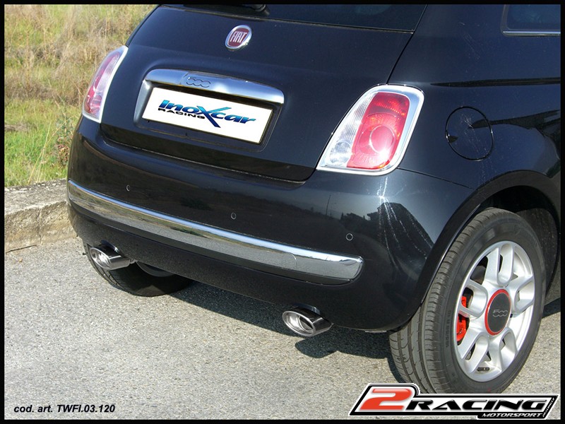 DUPLEX Zadní tlumič s oválnou koncovkou výfuku 120x80 mm Inoxcar racing TWFI.03.120