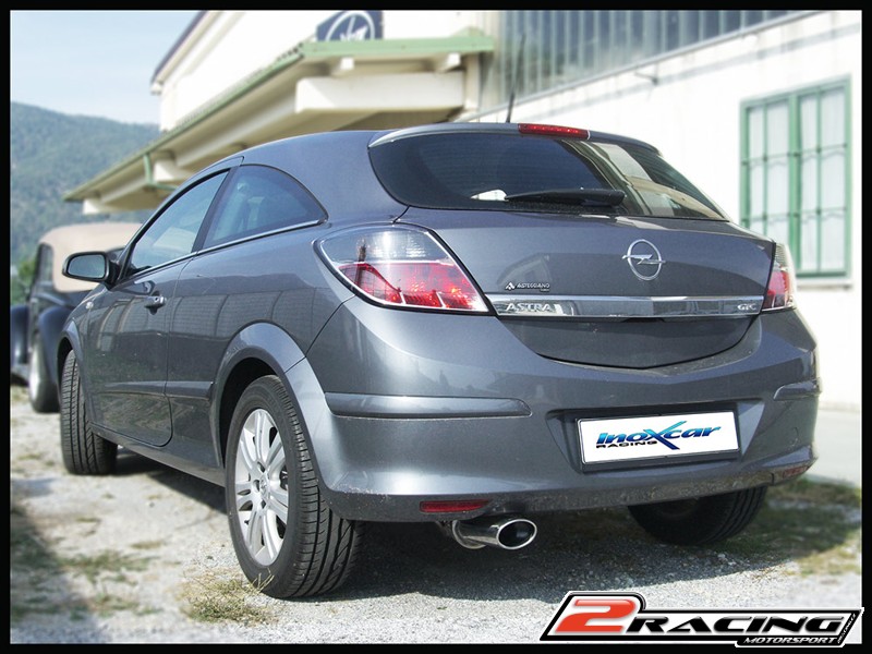 Zadní sportovní výfuk z nerezové oceli s koncovkou o průměru 102 Inoxcar racing OPAS.34.102