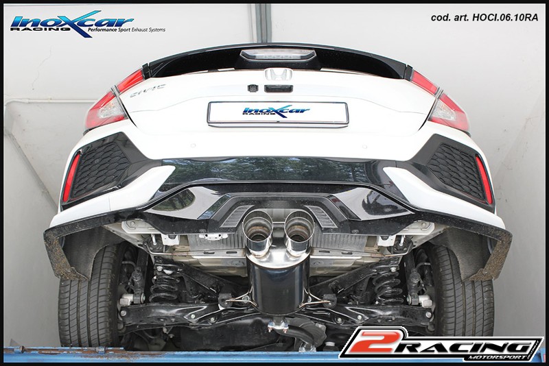 Zadní s tlumiče společně scentral koncovka 2 x průměru 100 Racing Inoxcar racing HOCI.06.10RA