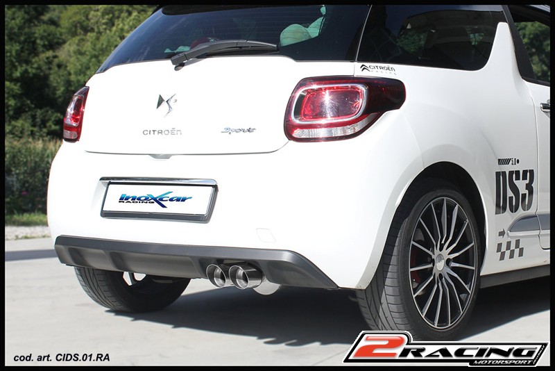 Zadní tlumič koncovkou výfuku 2 x průměru 80 Racing Inoxcar racing CIDS.01.RA