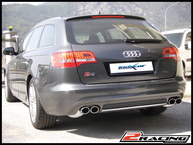 Zadní výfuk z nerezové oceli s koncovkou L+R 2 x Oválná 90x70 mm Inoxcar racing AUA6.02.90