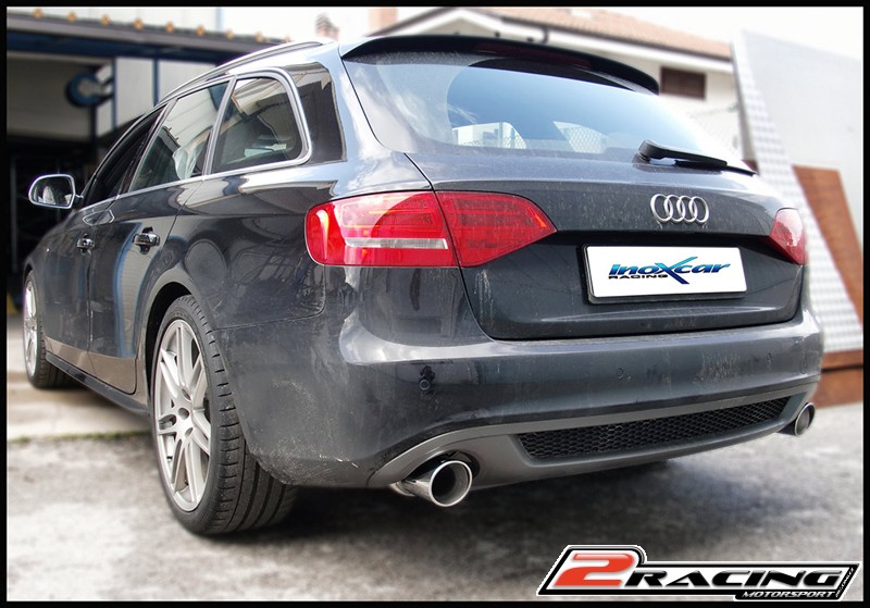 Central pipe společně ss tlumiče + Zadní tlumič s koncovkou o průměru100 X-RACE P+L Inoxcar racing OVAU.20S.XR10