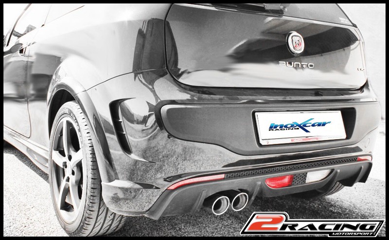 středová roura + Zadní tlumič koncovkou výfuku 2x průměru 76 Racing - průměru 60 Inoxcar racing CATBACK.44