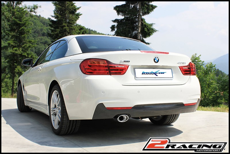 Zadní tlumič s oválnou koncovkou výfuku 120x80 mm OBLIQUE Inoxcar racing OVBM.21.SB
