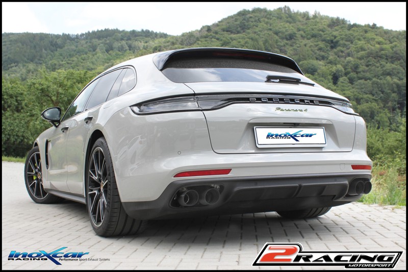 středová roura + Zadní tlumič koncovkou výfuku 2 x průměru 90 BLACK CERAMIC P+L + Valves assembly společně soriginal electric engines Inoxcar racing VALV.PANAMERA.01