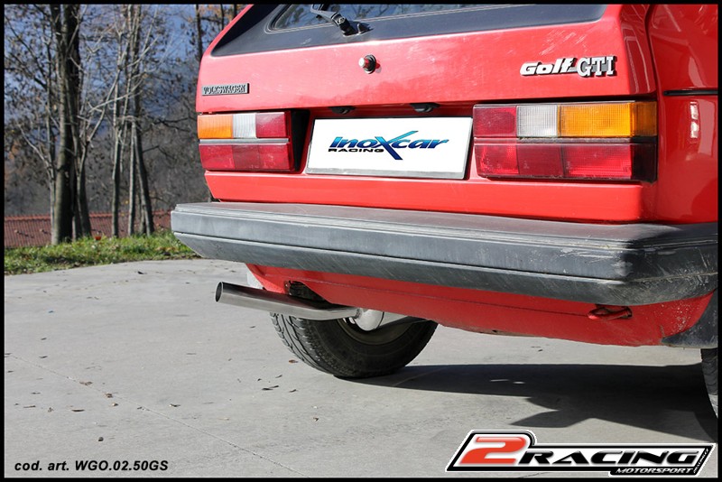 Zadní sportovní výfuk z nerezové oceli s koncovkou o průměru 50 German Style(exclusive assembly společně soriginal central pipe průměru 45) Inoxcar racing WGO.02.50GS