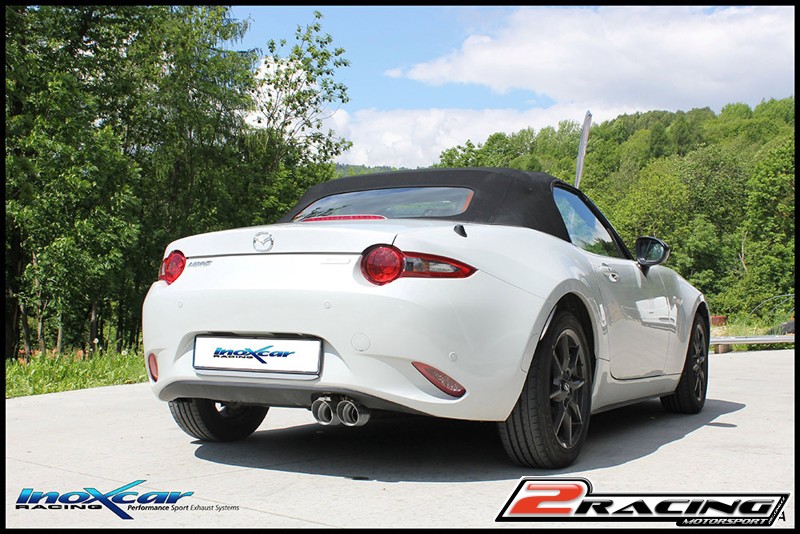 Zadní tlumič koncovkou výfuku 2 x průměru 80 Racing BLACK CERAMIC Inoxcar racing MAZD.06.80CBLACK