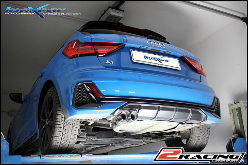 Zadní bez s tlumiče společně skoncovka 2 x průměru 70 Racing Inoxcar racing AUA1.06.RA