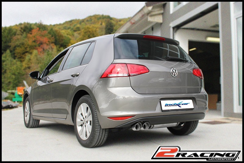 Zadní tlumič koncovkou výfuku 2 x průměru 80 X-RACE Inoxcar racing WGO.55.XR80