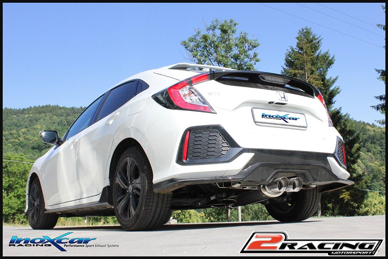 Central pipe společně ssilecer (For the installation on the original Zadní s tlumiče it is necessary to separately order the adapter AD.CIVIC.03) Inoxcar racing TCSCIVIC.04