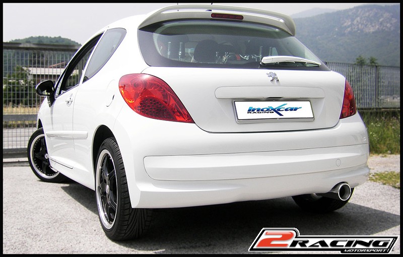 Zadní tlumič s oválnou koncovkou výfuku 120x80 mm Inoxcar racing PE207.03.120