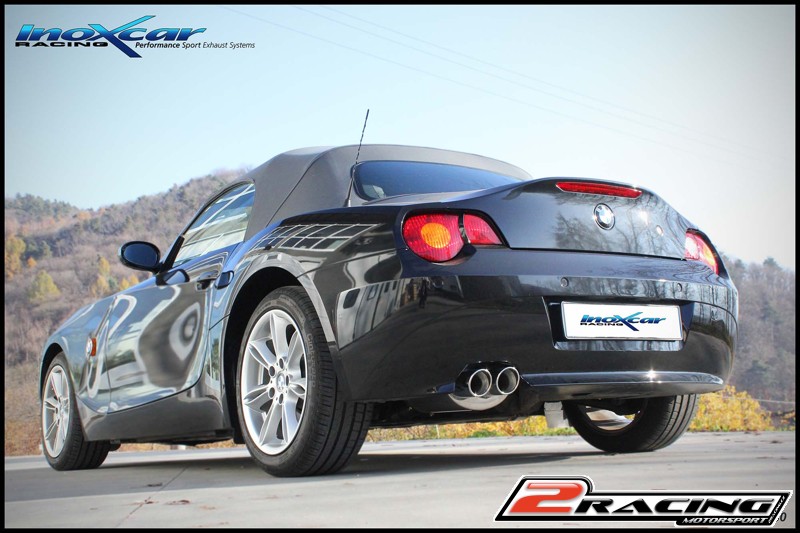 Zadní výfuk z nerezové oceli s koncovkou 2 x průměru 80 X-RACE Inoxcar racing BMZ4.01.XR80