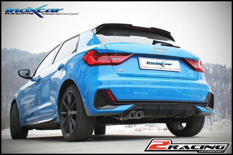 Zadní bez s tlumiče společně skoncovka 2 x průměru 70 Racing Inoxcar racing AUA1.06.RA
