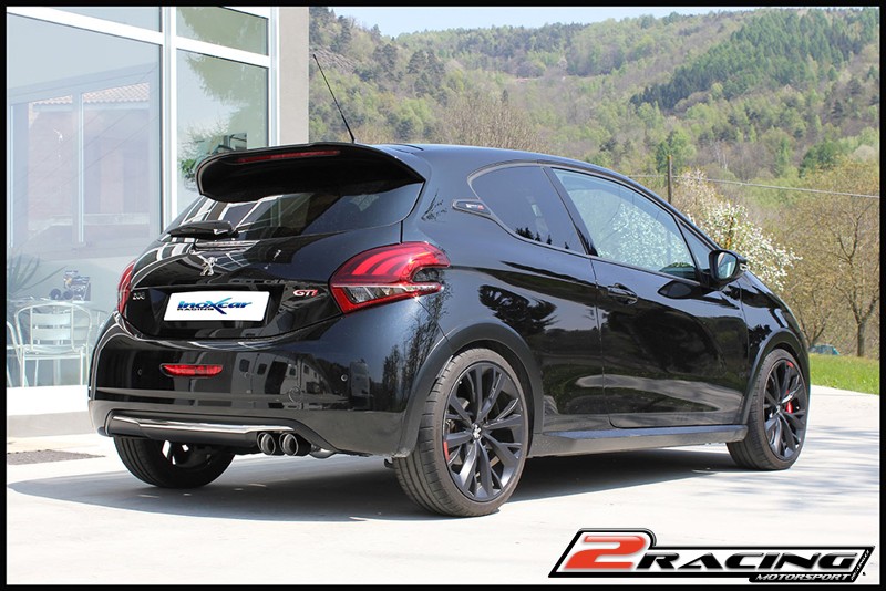 středová roura + Zadní tlumič koncovkou výfuku 2 x průměru 80 Racing - průměru 63 Inoxcar racing CATBACK.120