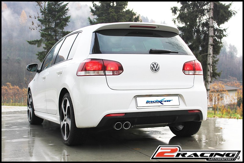 Zadní výfuk z nerezové oceli s koncovkou 2 x průměru 80 Racing Inoxcar racing WGO.39.RA