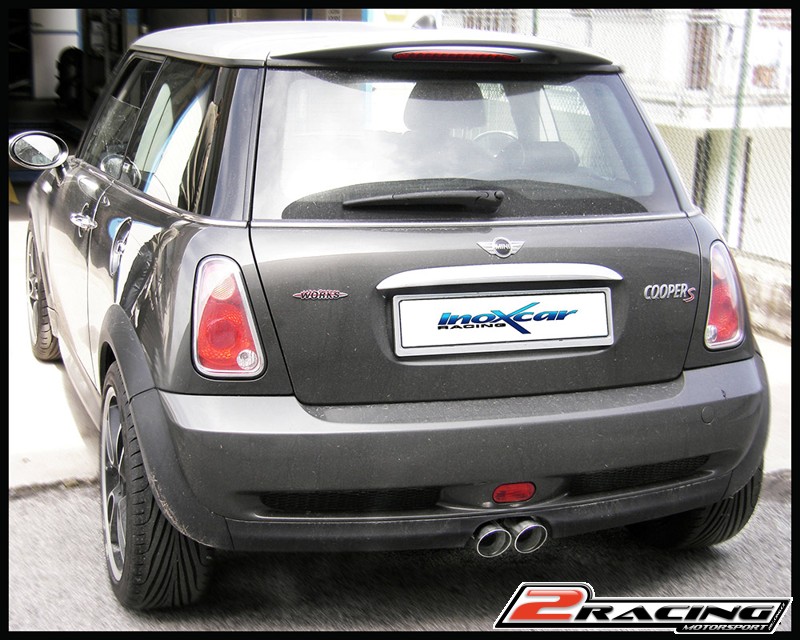 Zadní bez s tlumiče společně scentral koncovka 2 x průměru 80 Racing Inoxcar racing MICO.04.RA