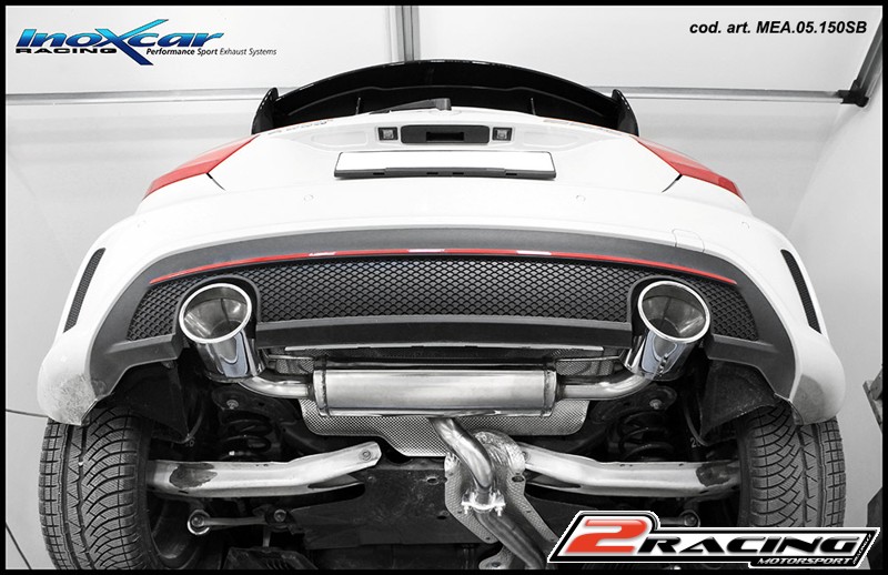 Zadní tlumič s oválnou koncovkou výfuku 120x80 mm P+L Inoxcar racing MEA.05.120